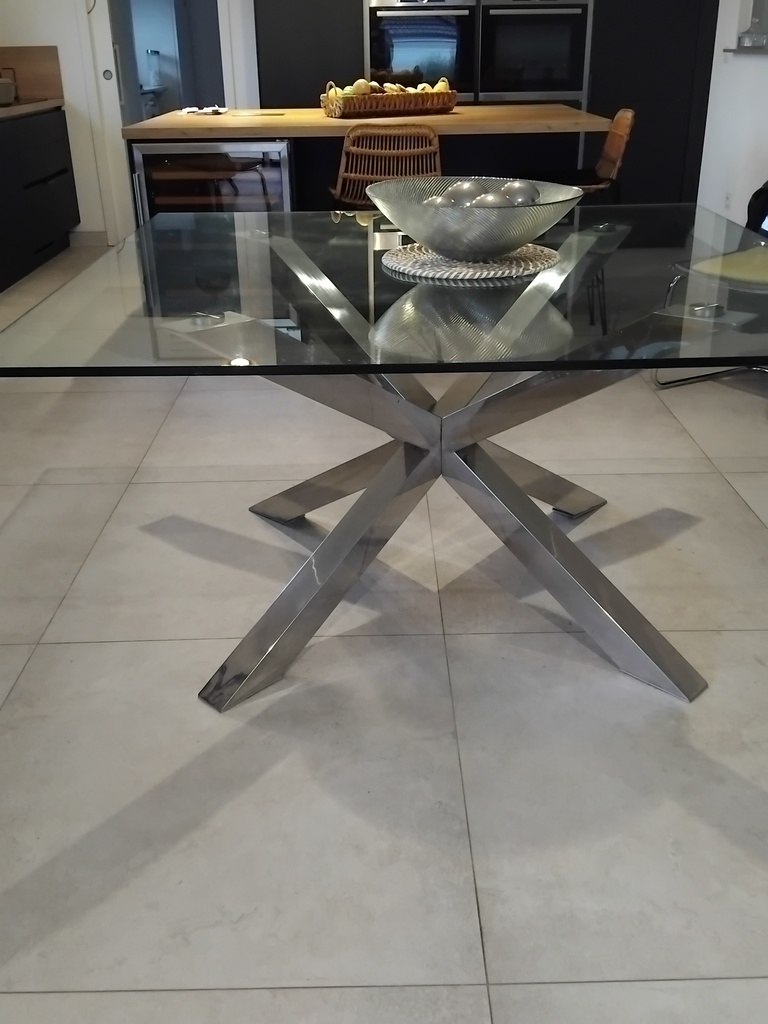 Table carr�e verre 150 Hauterives (26)