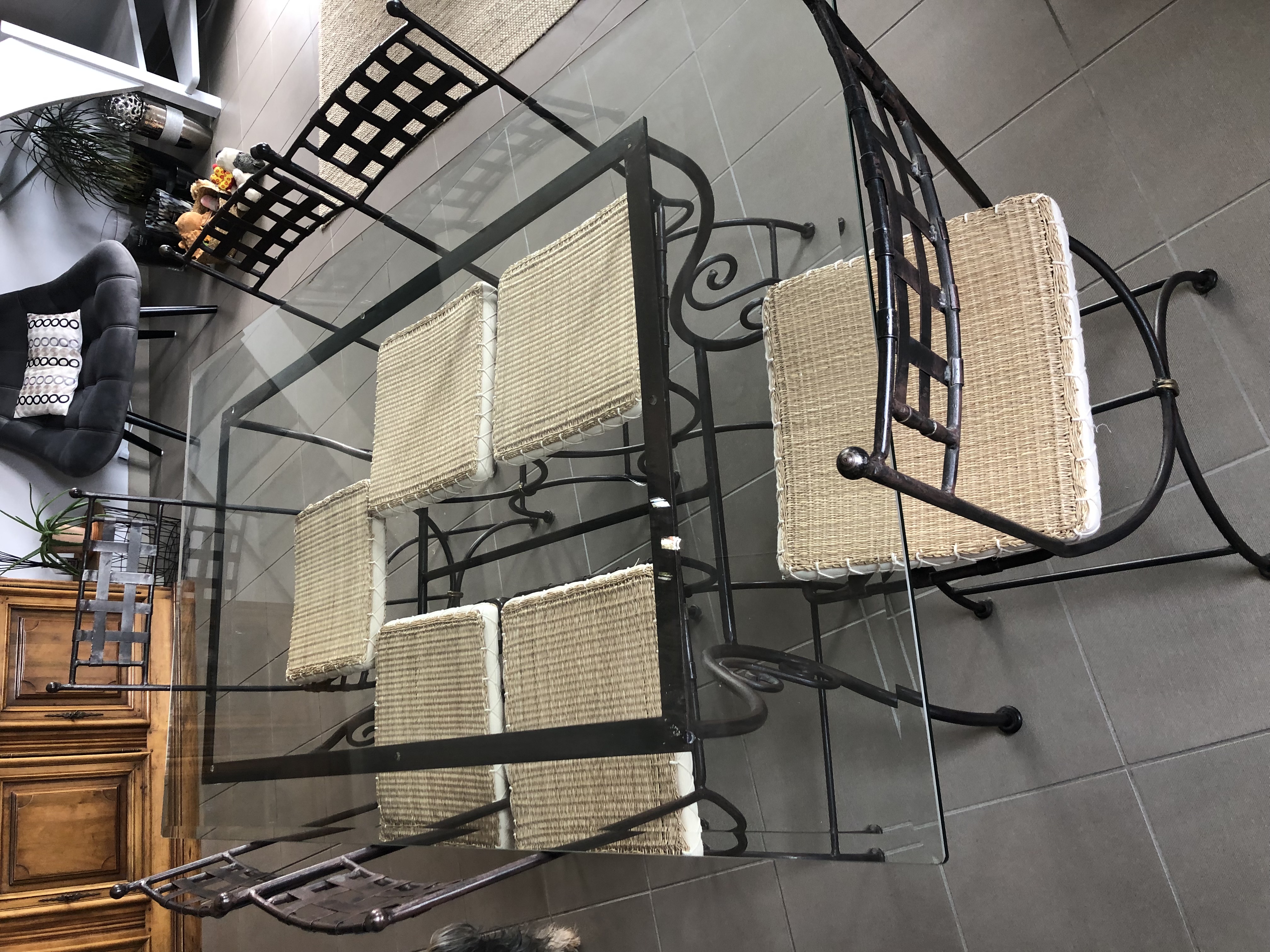 Table et chaise en fer forg� 400 Lucinges (74)