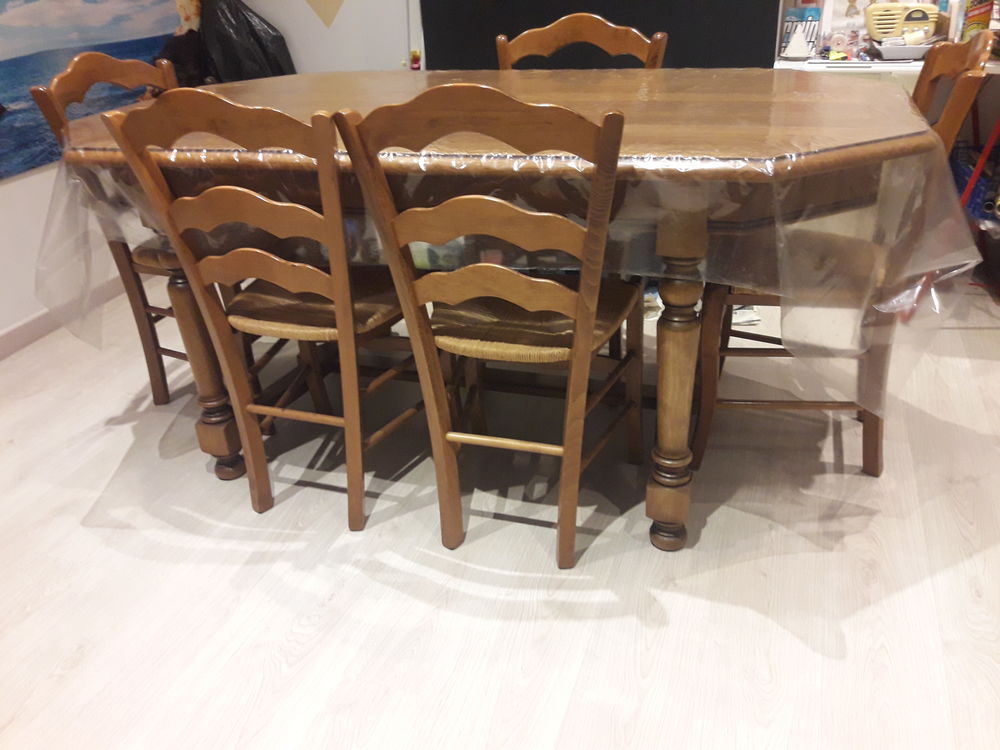 Table + 5 chaises assises paill�es en ch�ne 430 Malemort-sur-Corr�ze (19)