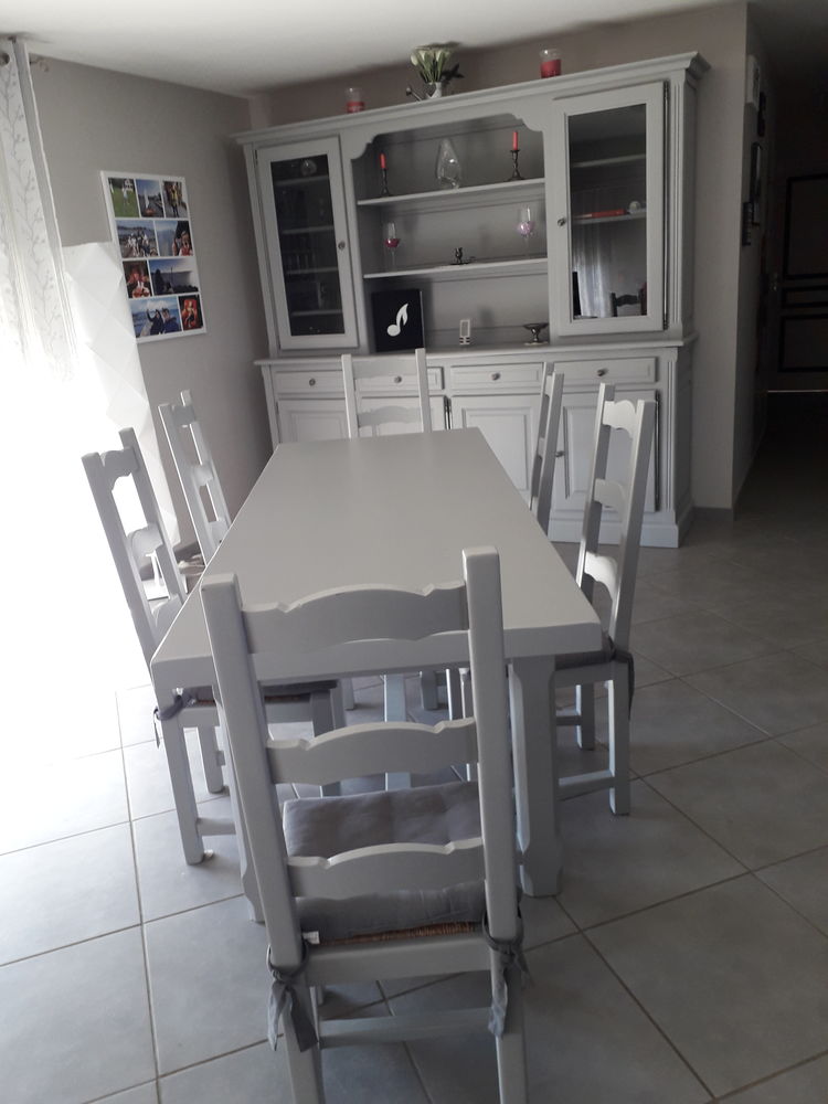 TABLE ET CHAISES EN CHENE 800 Aulnay (17)