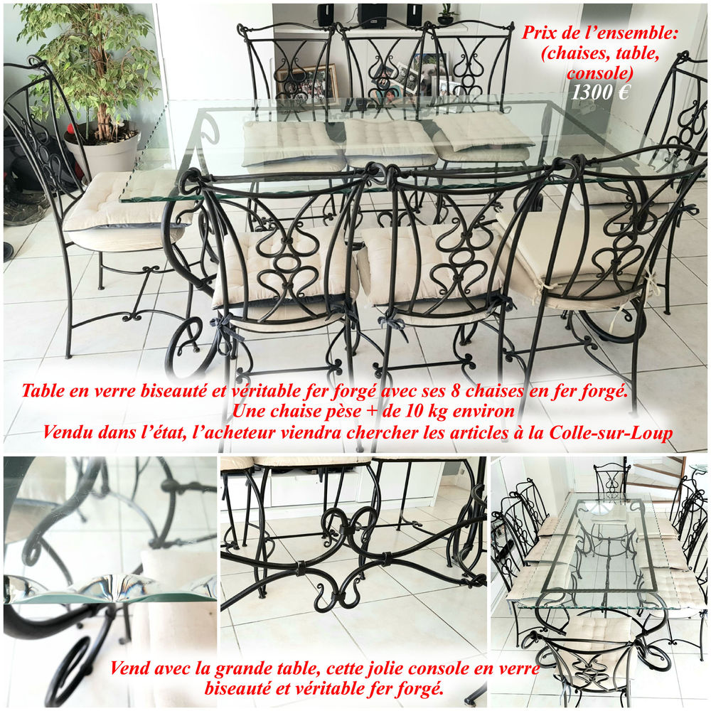 Table, chaises, consoles 1300 La Colle-sur-Loup (06)