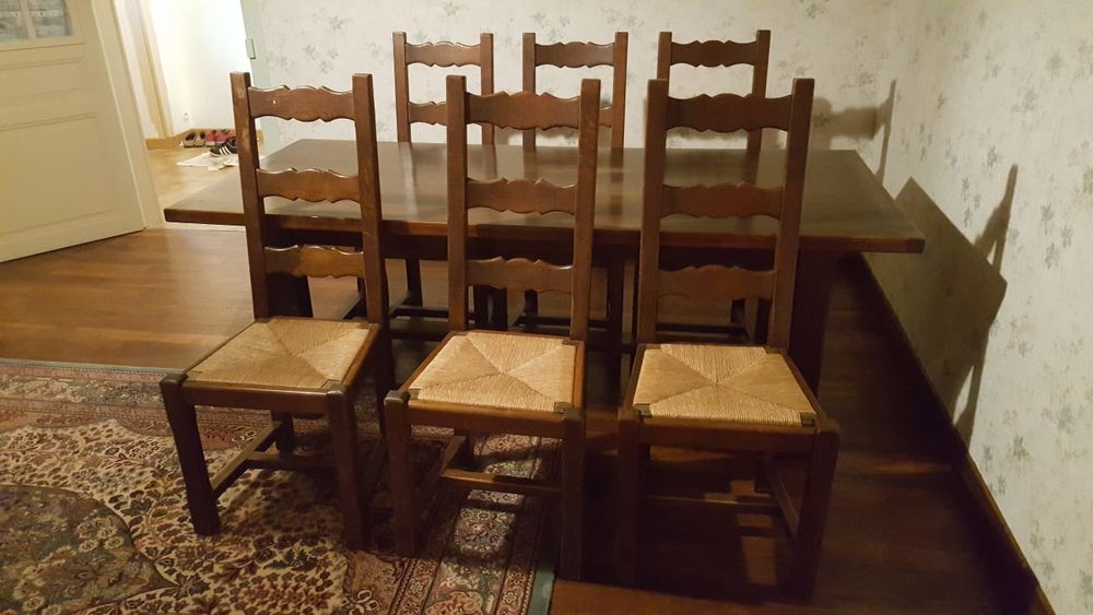 Table et 6 chaises rustique 150 Chailley (89)