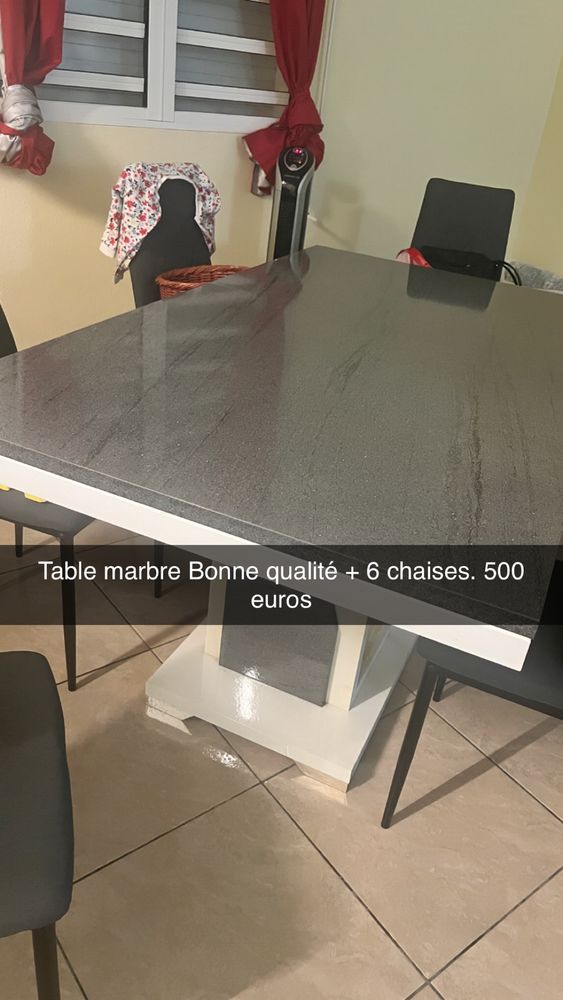 TABLE + 6 CHAISES 500 Capesterre-Belle-Eau (97)