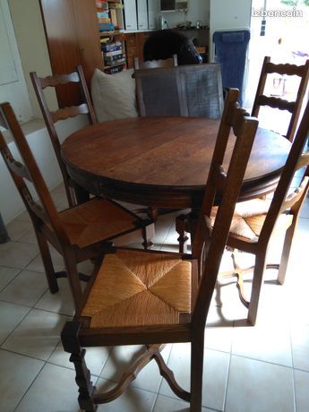 Table chêne avec rallonge et 6 chaises  100 Roquebrune-sur-Argens (83)