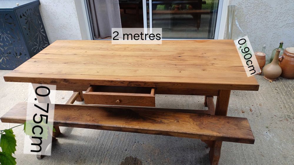 table ch�ne massif 950 Moutiers-les-Mauxfaits (85)