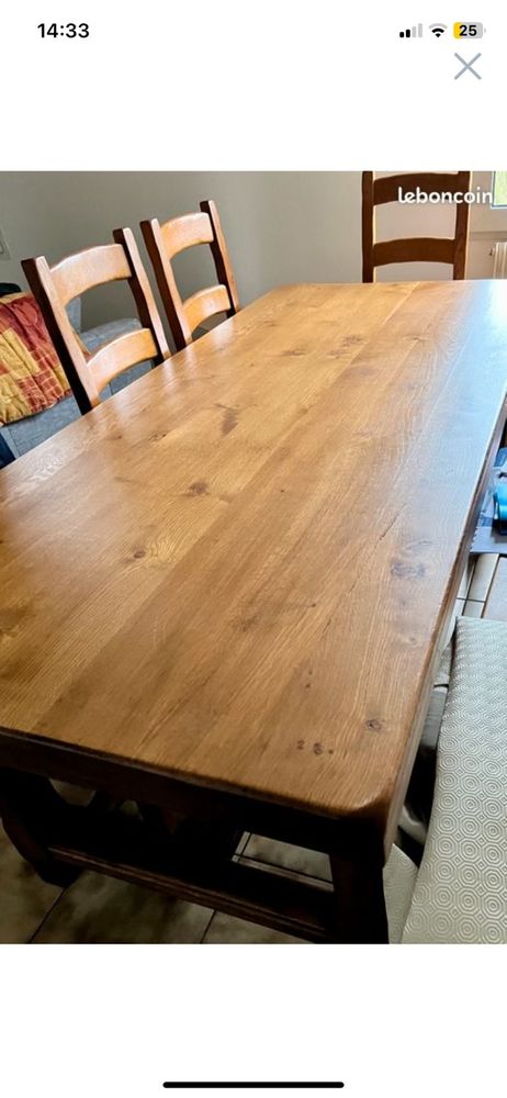 table en ch�ne 490 Champdeniers-Saint-Denis (79)