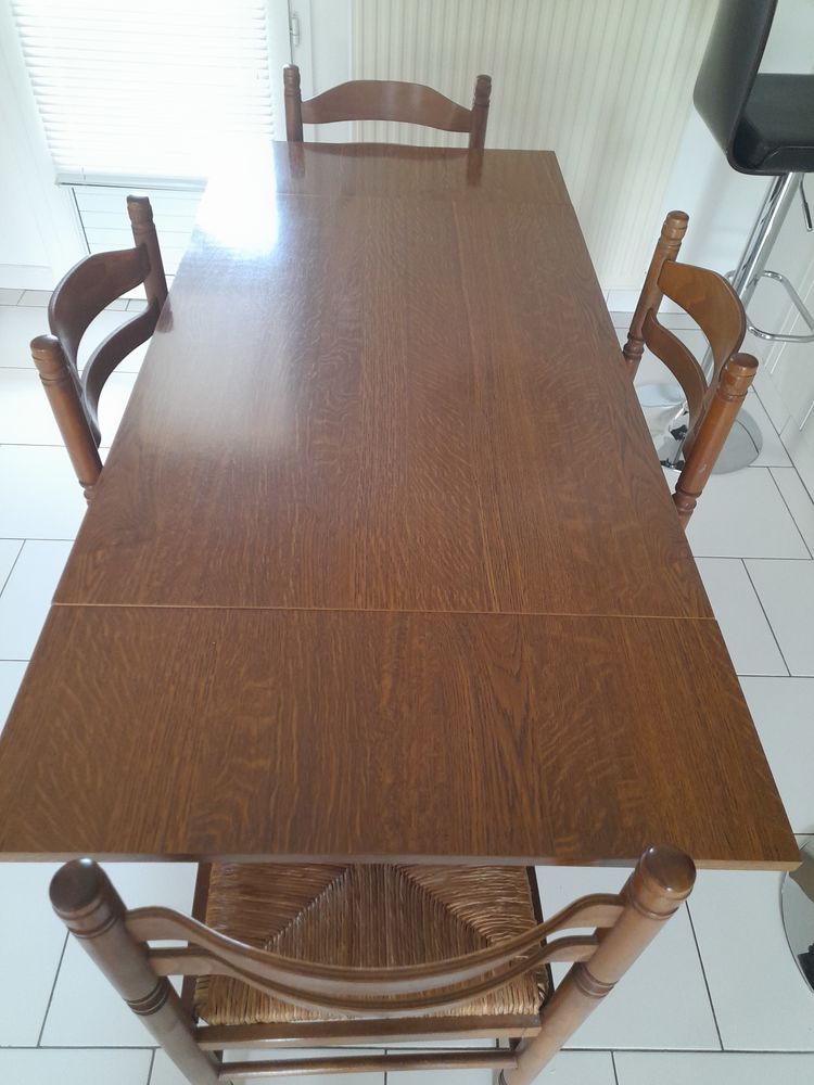 Table de cuisine bois+ 4 chaises bois 120 Boulazac (24)