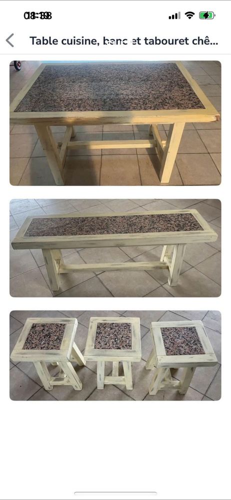 Table de cuisine en ch�ne 190 P�cy (77)