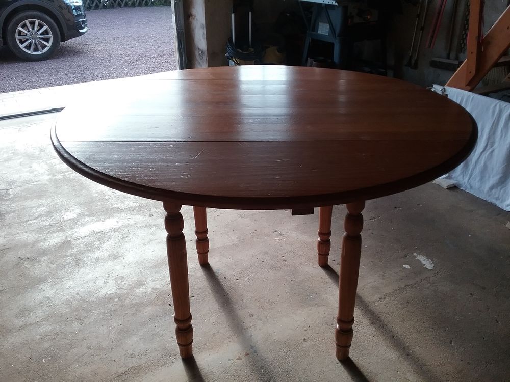 Table de cuisine rabattable en pin 85 Vindefontaine (50)