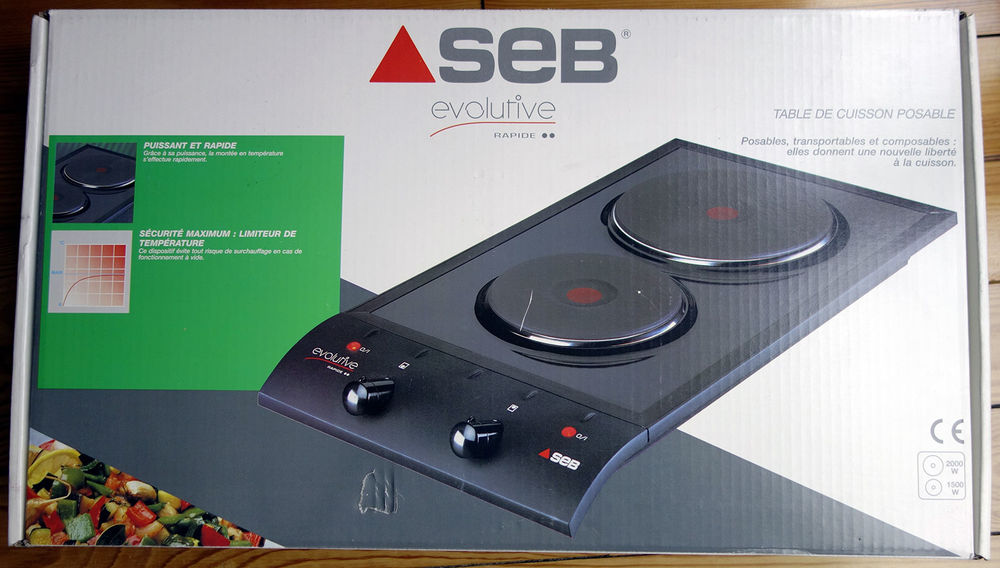 Table de cuisson posable SEB, 2 feux, 2000W et 1500W. 20 Villemomble (93)