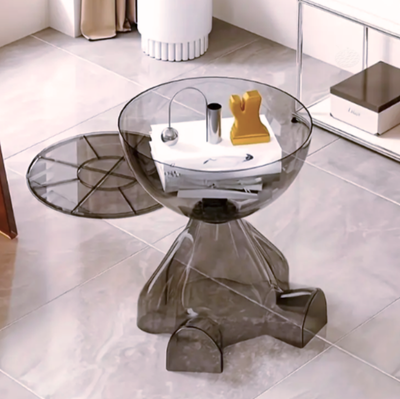 Table design transparente gris fum� ? moderne, l�g�re et raf 41 Lyon 2 (69)