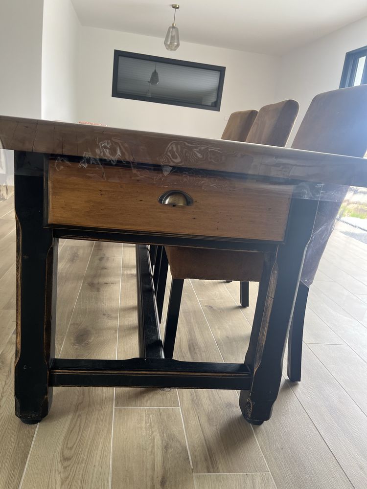 Table de ferme rectangulaire salon salle �  manger bois massif 380 Sanary-sur-Mer (83)