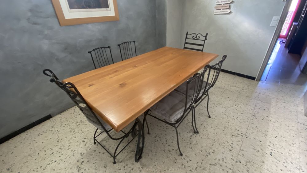 table en fer forg� avec 6 chaises 450 Saint-Andr�-de-Sangonis (34)