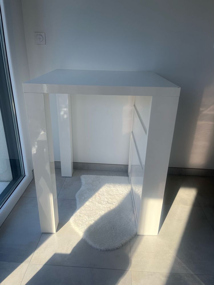 Table haute d'int�rieure (mange debout) en blanc laqu� 50 Dole (39)