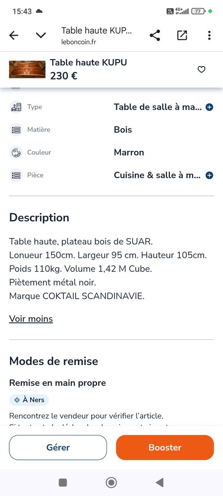 Table haute KUPU COKTAIL scandinave 230 Ners (30)