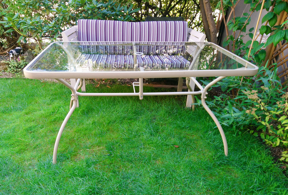 Table de jardin m�tal et verre 35 Arcueil (94)