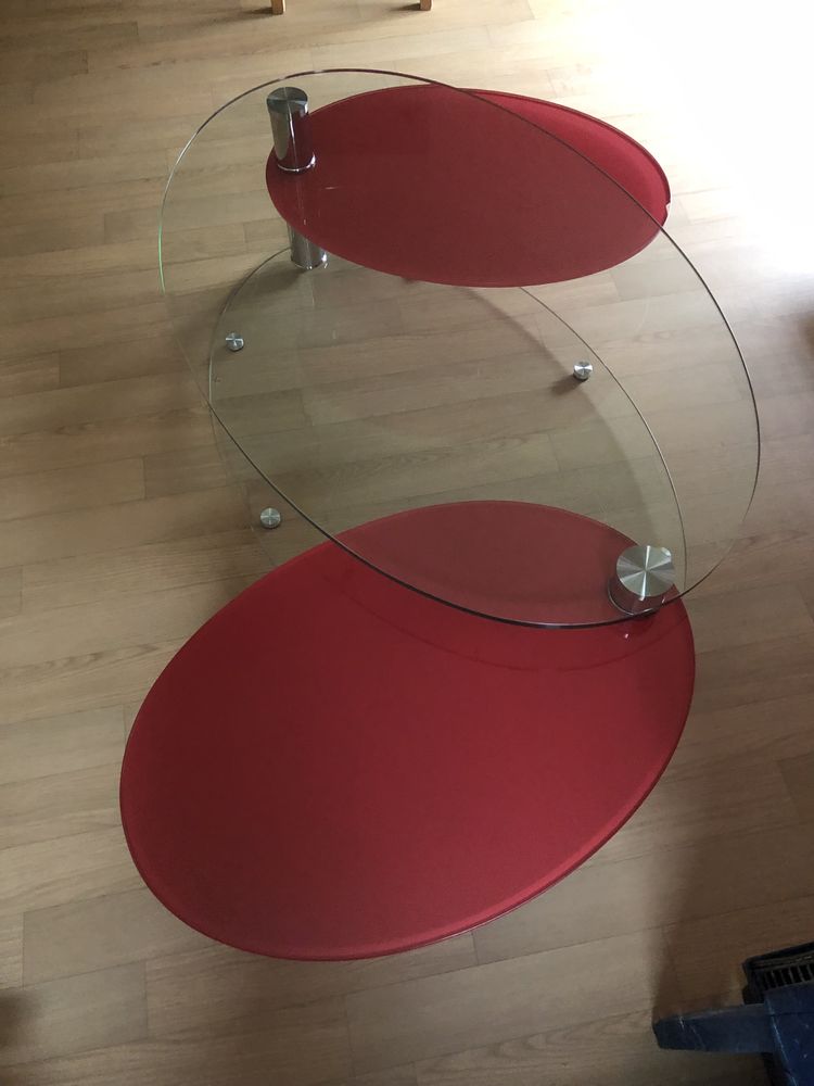 Table manathan ovale en verre tremp� 120 Dijon (21)