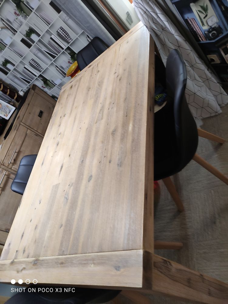 table a manger en acacia  160x100 avec rallonge de 50cm 350 Gap (05)