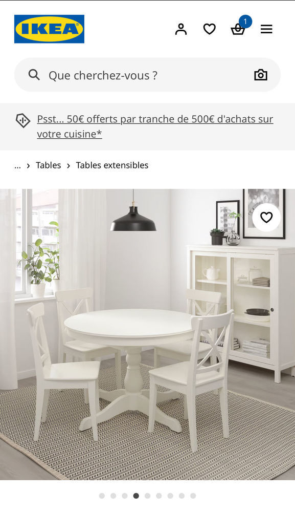 table �  manger INGATORP IKEA 210 Paris 9 (75)
