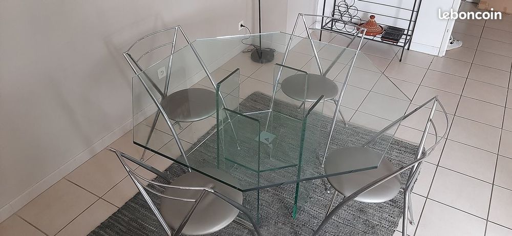 Table � manger octogonale en verre tremp� 100 Toulouse (31)