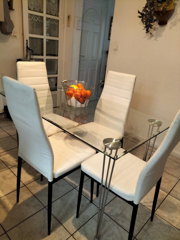 Table � manger en verre tremp� 80 Commensacq (40)