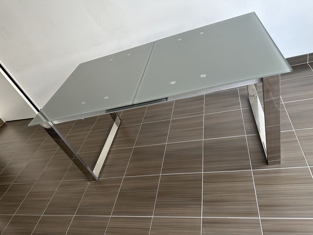 Table � manger en verre extensible 90 Vannes (56)