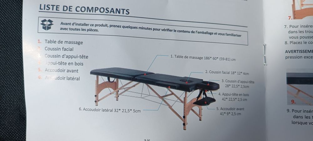 Table de massage pliante transportable 60 Biot (06)