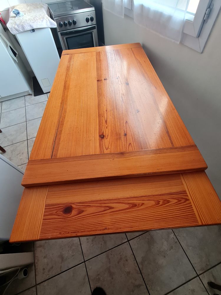 Table en pin massif avec rallonge et tiroir 90 Mont�limar (26)
