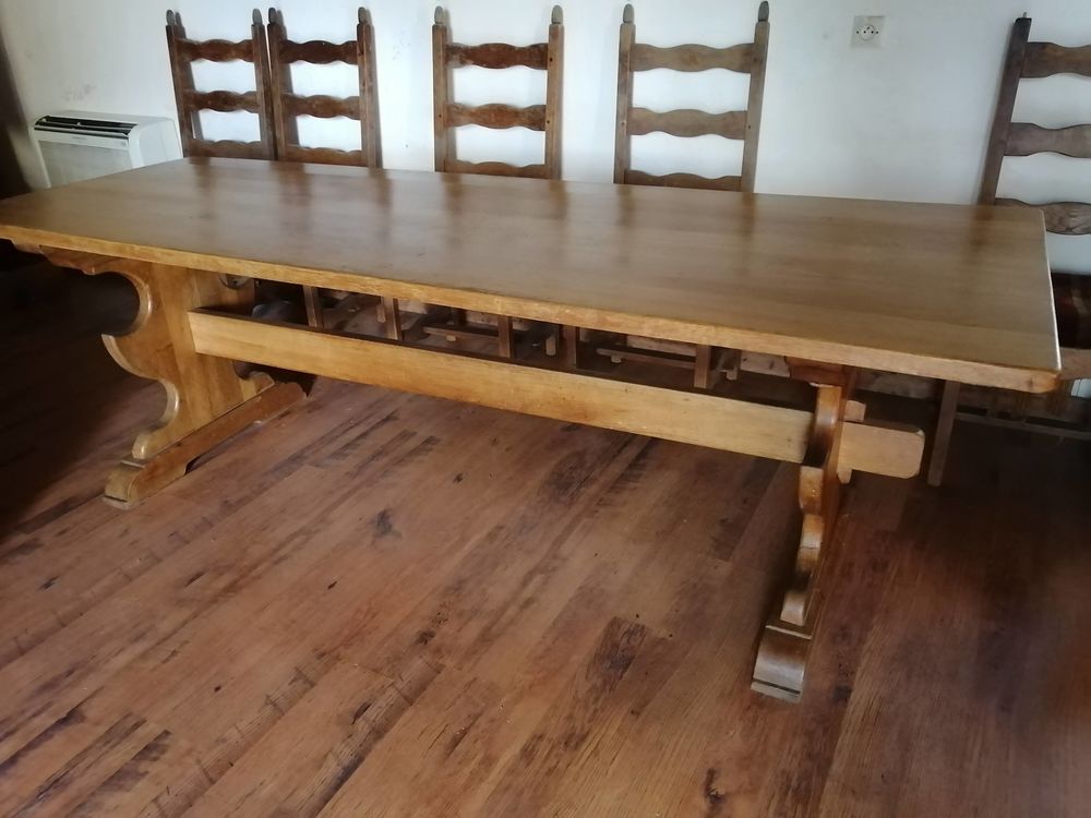 table monast�re ch�ne massif 150 Tresnay (58)