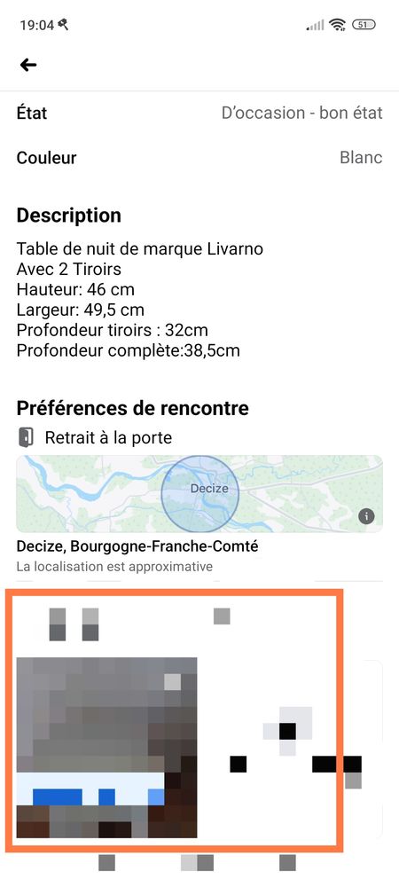 Table de nuit Livarno 15 Decize (58)
