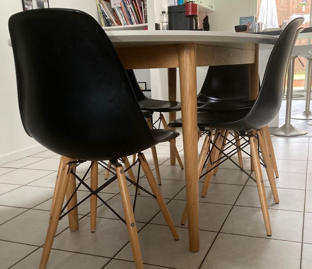 Table ovale blanche et bois 180 Talence (33)