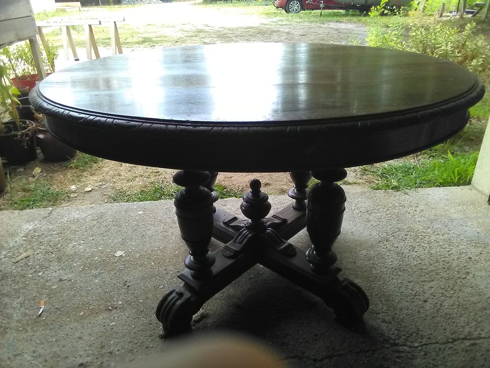 table ovale ch�ne massif teinte ch�ne dore 300 Magescq (40)