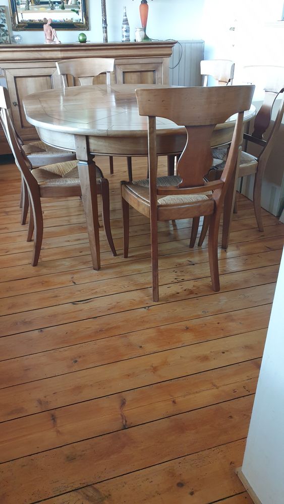 Table ovale + rallonge + 6 chaises merisier massif 500 Bihorel (76)