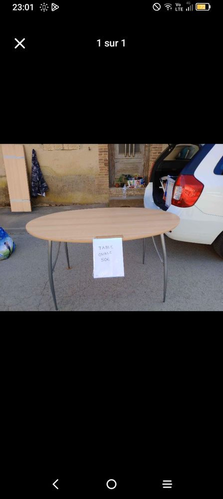 Table ovale 40 Beaunay (51)