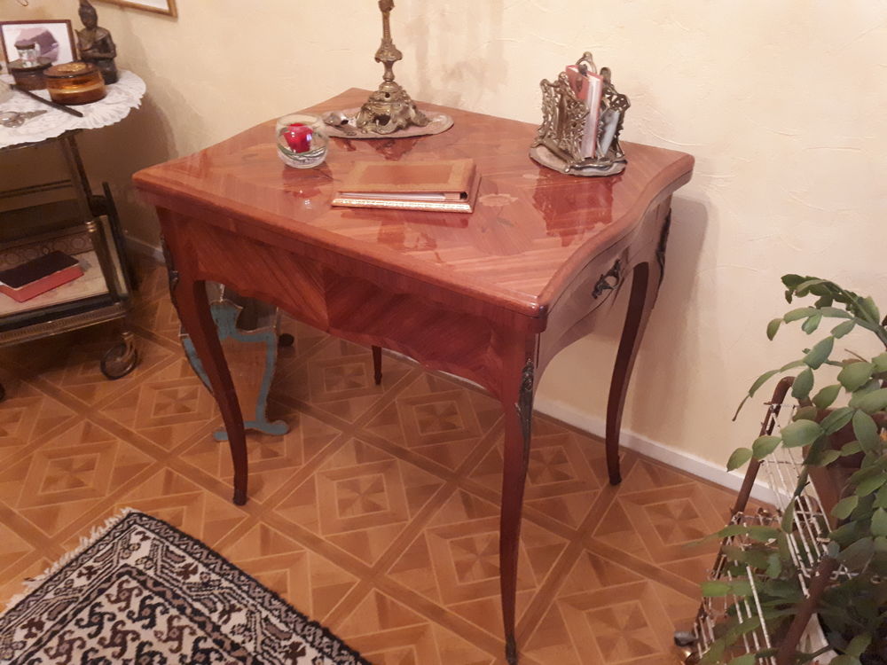 Table � jeu plateau pivotant d�cor marquet� LOUIS XV 290 Vand�uvre-l�s-Nancy (54)