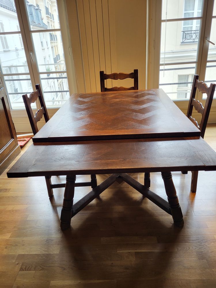 Table rectangulaire et ses chaises  en ch�ne 250 Paris 3 (75)