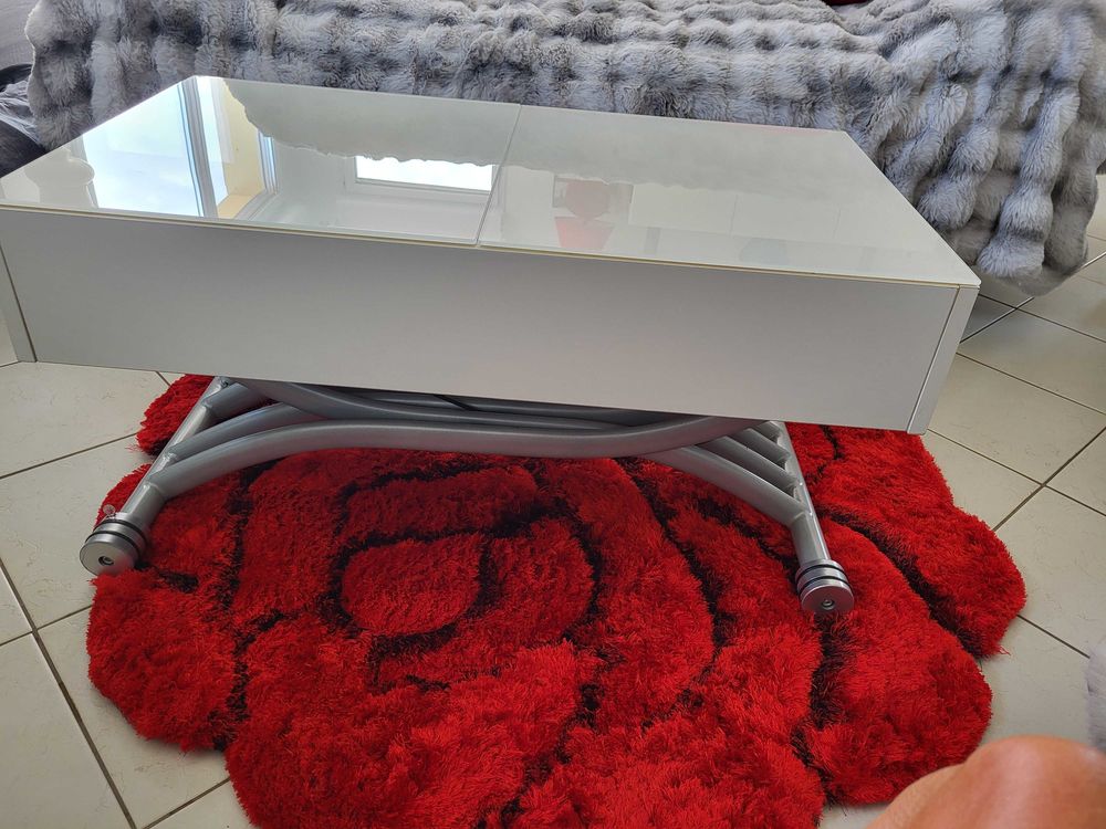 TABLE RELEVABLE ET EXTENSIBLE BLANCHE ETAT NEUF 210 Lombez (32)