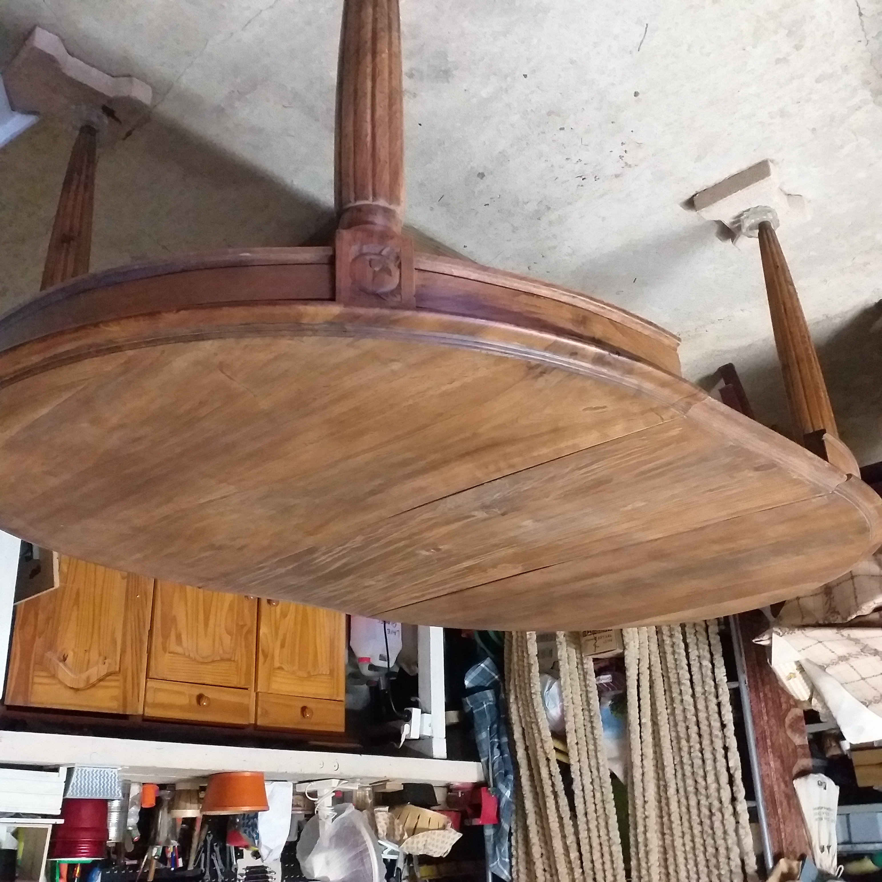 Table Ronde en Bois Massif Style Ancien 250 Peypin (13)