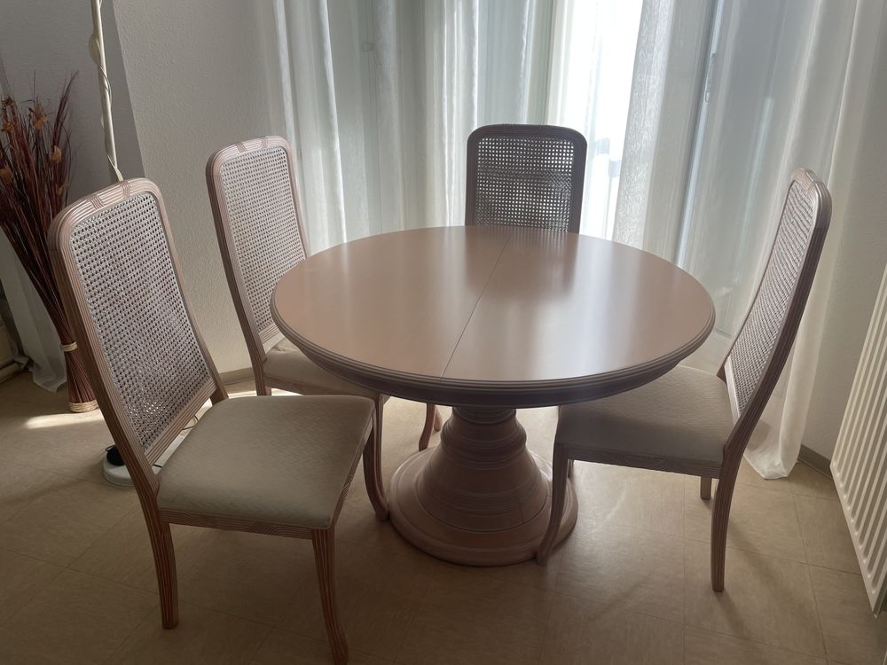 Table ronde en bois massif avec rallonge 250 Arles (13)