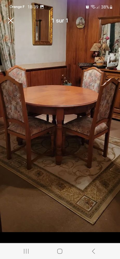 Table ronde et ses 4 chaises 300 Mimizan (40)