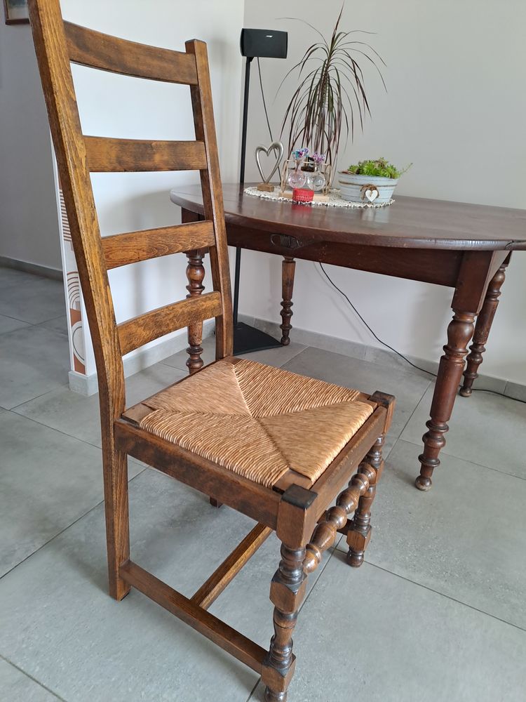 TABLE RONDE  1.30 m  + 4 Chaises 120 Charols (26)