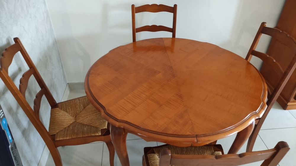 Table ronde merisier et chaises 80 Rillieux-la-Pape (69)