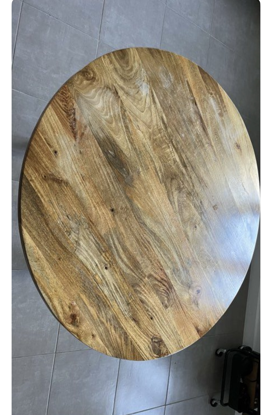 Table ronde plateau bois pieds acier 350 Aix-en-Provence (13)