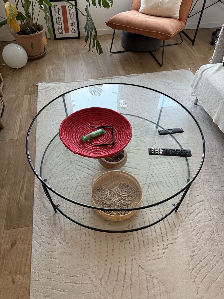 Table ronde en verre 100 cm 120 Suresnes (92)