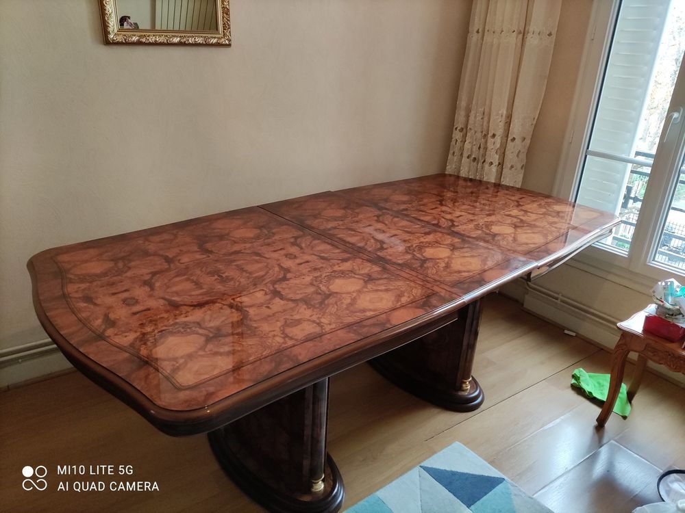 Table salle � manger en bois Loupe d'Amboine 1500 Paris 15 (75)