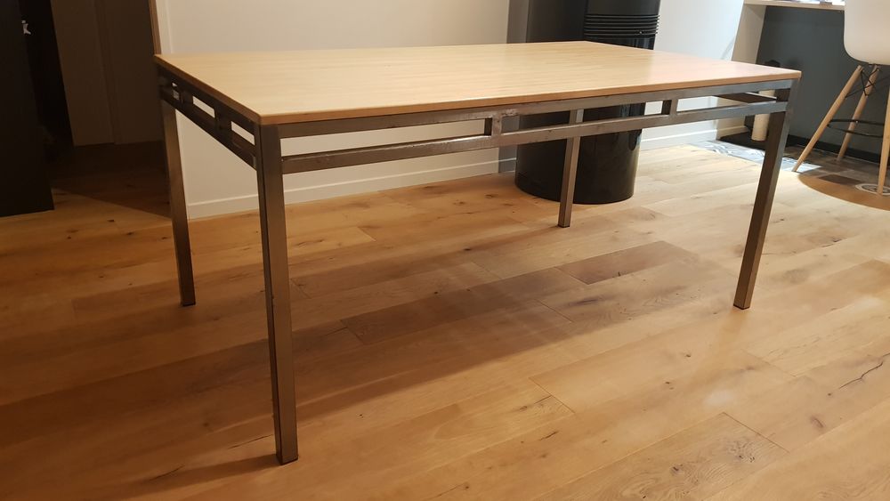 Table salle � manger bois acier indus 650 Chalon-sur-Sa�ne (71)
