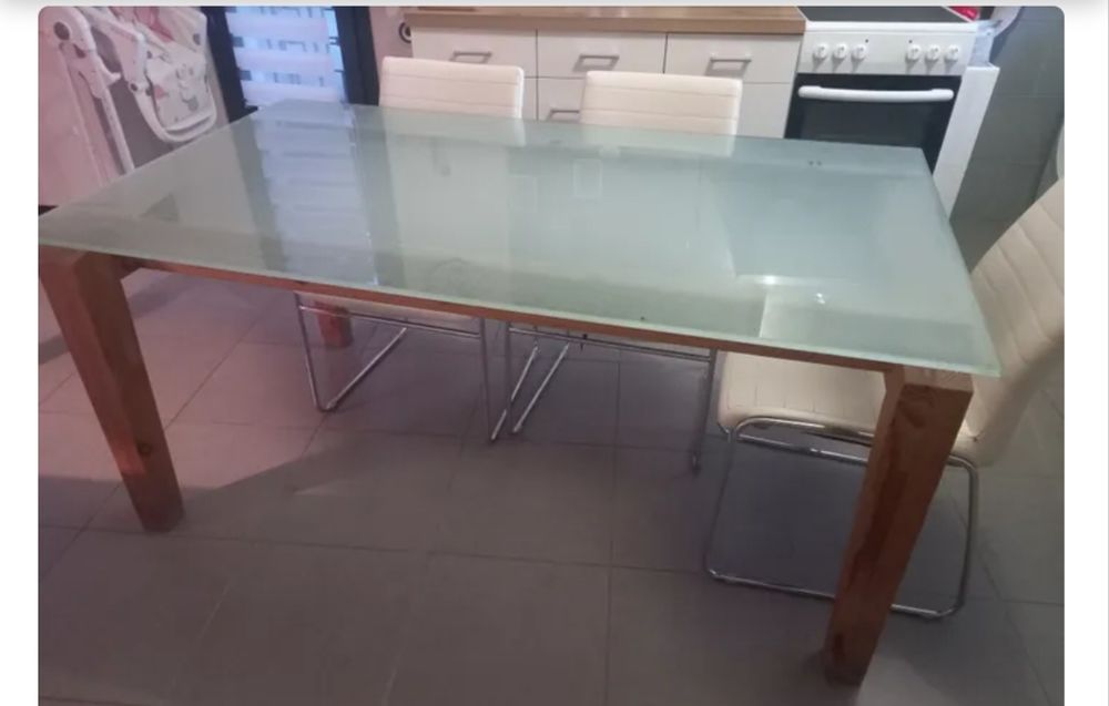 Table salle � manger en verre 160 Arles (13)