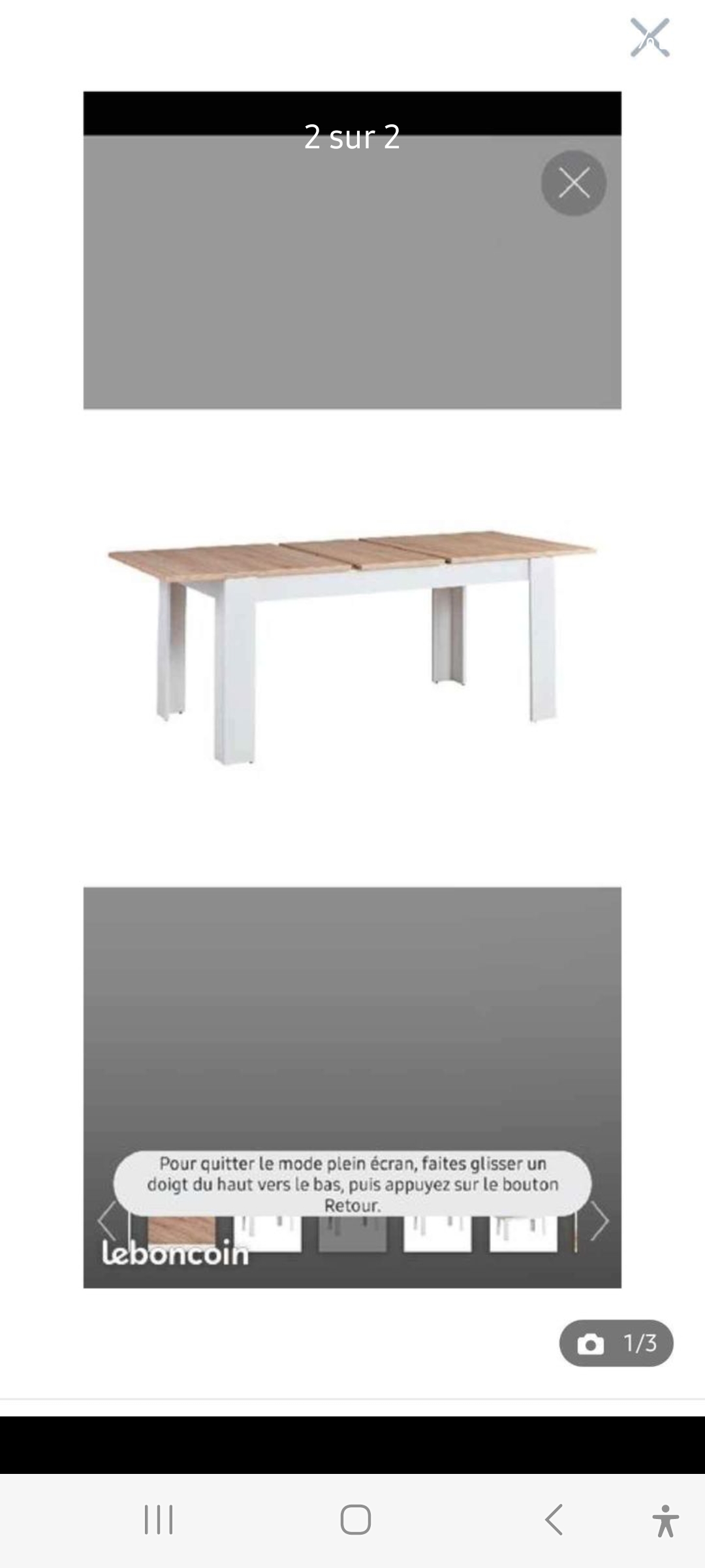 Table de salle � manger 250 Bessancourt (95)