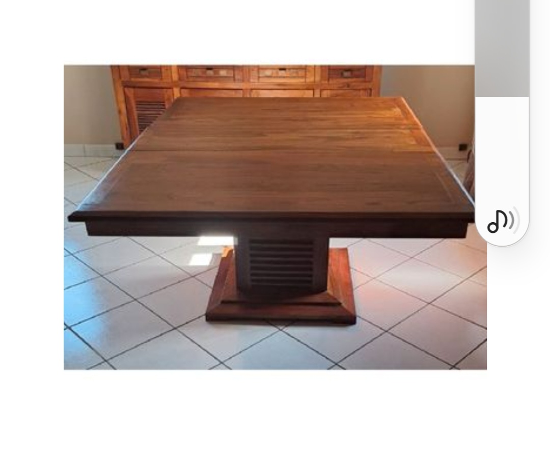 Table de salle � manger acacia massif 200 Valleroy (54)