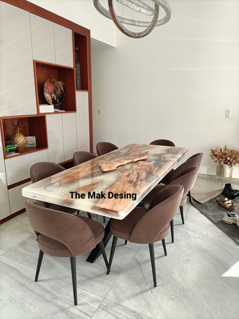 Table de salle � manger moderne en bois et r�sine 2500 Grenoble (38)